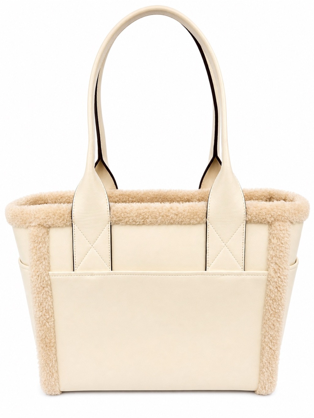 kate spade Cream and Beige Shearling-Trim Tote - Picture 2 of 6